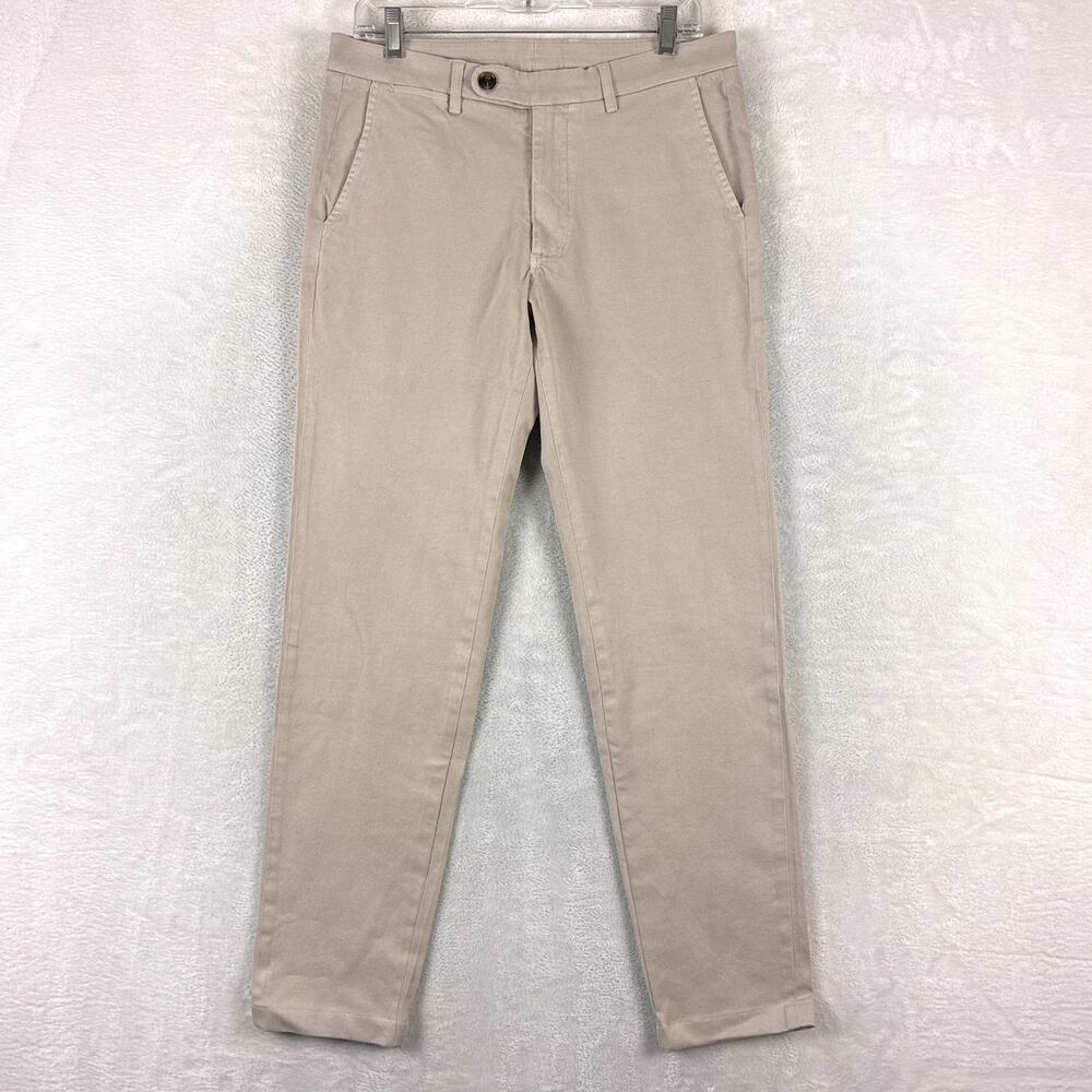 Spier & Mackay Pants Mens 32 Beige Chino Slim Preppy Classic Luxury Old Money